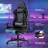 Fotoliu Gaming Lumi LumiVida Gaming Chair with Headrest & Lumbar Support & RGB Lights LV-CH06-30, Black, PVC Leather, 2D Armrest, Steel Frame, 350mm Nylon Plastic Base, Nylon Caster, 80mm Class 4 Gas Lift, Weight Capacity 150 Kg