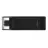 Флешка KINGSTON 128GB USB-С3.2 Kingston DataTraveler 70, Black, USB-C, Cap design, Stylish and slim plastic casing fits, Keyring Loop (Read 80 MByte/s, Write 20 MByte/s) DT70/128GB