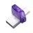 USB flash drive KINGSTON 128GB USB3.2 Kingston DataTraveler microDuo 3C G3, Purple, USB-C OTG + USB-A, Ultra-small (Read 200 MByte/s, Write 50 MByte/s) DTDUO3CG3/128GB