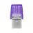 Карта памяти KINGSTON 64GB USB3.2 Kingston DataTraveler microDuo 3C G3, Purple, USB-C OTG + USB-A, Ultra-small (Read 200 MByte/s, Write 50 MByte/s) DTDUO3CG3/64GB