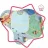 Слюнявчик Badabulle Set 2 bavete Badabulle cu animalute