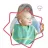 Слюнявчик Badabulle Set 2 bavete Badabulle cu animalute