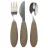 Set tacâmuri pentru copii Bibs Set tacamuri din otel inoxidabil BIBS Dark Oak