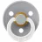 Suzeta Bibs Suzeta rotunda din latex BIBS Glow Cloud (0-6 luni)