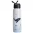 Sticla Premaman Sticluta din metal cu pai Premaman Pretty Sea, 380 ml